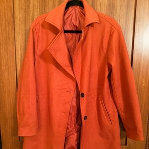 Rust trench coat